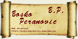 Boško Peranović vizit kartica